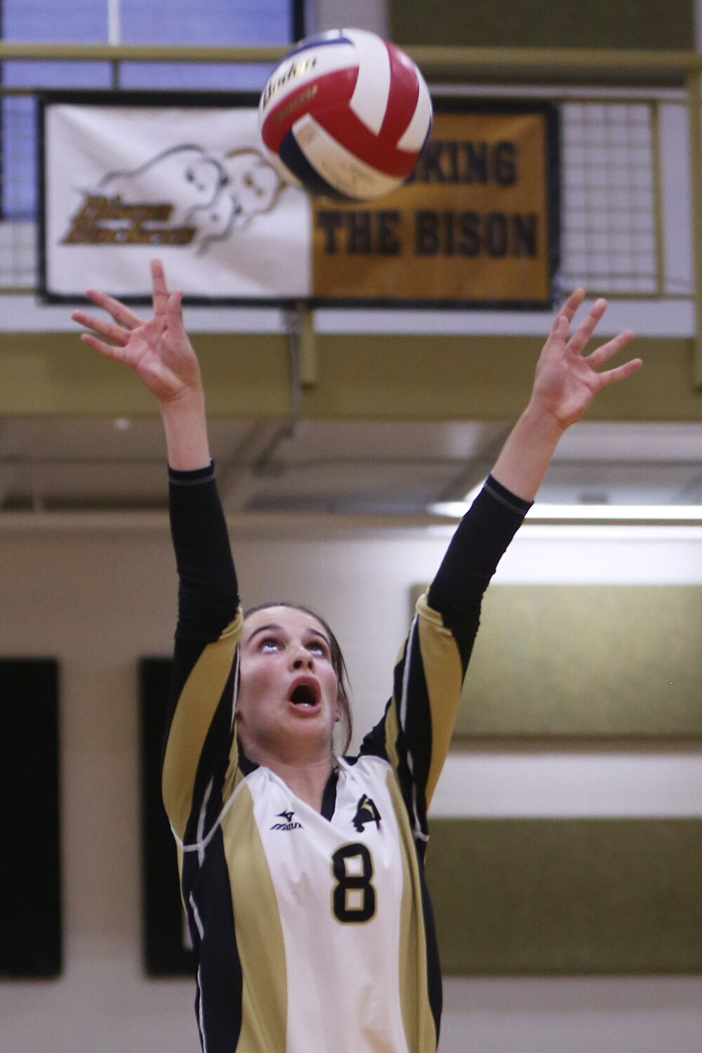 Cassidy Bessler sets the ball up for a hit